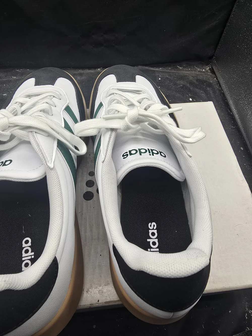 adidas White, Black & Green Men’s Retro Trainer Sneakers